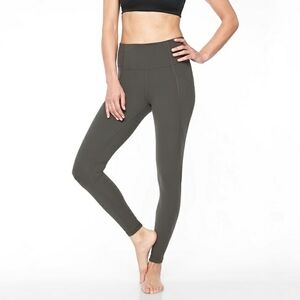 Athleta Olive Green Salutation Stash Pocket Tights Leggings XS
